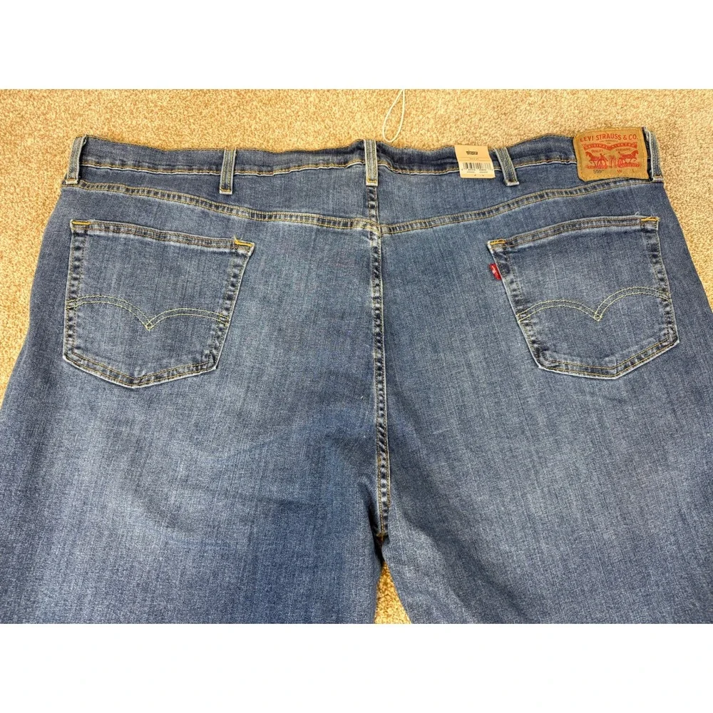 NEW Levis 559 Relaxed Straight Mens Jeans 54x30 Medium Wash Blue WaterLess